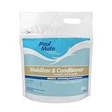 Pool Mate 4-Pounds Premium Pool Stabilizer and Conditioner, Concentrated Cyanuric Acid for Pools, Helps Chlorine Last Longer