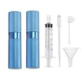 Atomizer Perfume Spray Bottle for Travel, 2 Pcs 8 ml Portable Sprayer Mini Refillable Perfume's Atomizer Bottles, Empty Travel Refill Bottle with 4 Style Perfume Refill Tools Dispenser Transfer