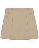Nautica Big Girls' School Uniform Stretch Poplin Scooter, Khaki, 10