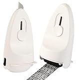 Wejoin Identity Privacy Protection Roller Security Stamp 2-Pack - Guard Your ID with Adjustable Ink, Built-in Cutter & Flip Cover Design, Compact Security Tool for Document & Mail Privacy (White)
