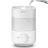 LEVOIT Top Fill Humidifiers for Bedroom, 2.5L Tank for Large Room, Easy to Fill & Clean, 28dB Quiet Cool Mist Air Humidifier for Home Baby Nursery & Plants, Auto Shut-off and BPA-Free for Safety, 25H