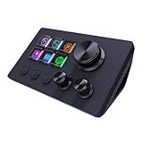 ActionRing Streaming Macro Keypad, Stream Controller Deck, Gaming Shortcut Keyboard, with Customizable 6 LCD Shortcut Keys, 3 Buttons and 3 Knobs, Trigger Actions in OBS/Twitch/YouTube, Windows 10/Mac14.0 (N3 Black)