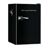 FRIGIDAIRE EFR376-BLACK 3.1 Cu Ft Black Retro Bar Fridge with Side Bottle Opener