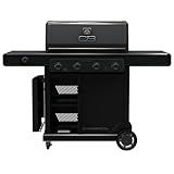 Charbroil Pro Series with Amplifire Infrared Technology 4-Burner Propane Gas Grill Cabinet with Side Burner, Black - 463281024