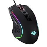 Redragon M612 Predator RGB Gaming Mouse, 8000 DPI Wired Optical Mouse with 11 Programmable Buttons & 5 Backlit Modes, Software Supports DIY Keybinds Rapid Fire Button