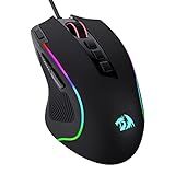 Redragon M612 Predator RGB Gaming Mouse, 8000 DPI Wired Optical Mouse with 11 Programmable Buttons & 5 Backlit Modes, Software Supports DIY Keybinds Rapid Fire Button