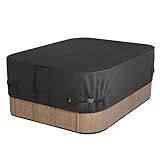 iBirdie Outdoor Waterproof Rectangular Hot Tub Cover 85 x 67 inch fit 84 x 66 or 83 x 65 or 82 x 64 SPA 600D Heavy Duty Rectangle Weatherproof Protectors Protective Cover Cap