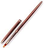SILPECWEE 1Pc Kolinsky Nail Art Brushes, Ombre Nail Brush Rose Gold Acrylic Nail Design Tool Gradient Color Painting Pen Professional Manicure Brushes Nail Art Tools