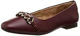 Rockport Women's Zoie Chain Ballet, Tawny Port Leather, 8.5 Medium