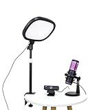 Live Video Streaming Kit (Deluxe)-for Video Call, Gaming, Podcast, YouTube, Content Creation- Includes 2k 60 FPS Webcam, Professional Cardioid Microphone, and LED Flat Light for Android/MAC/Windows