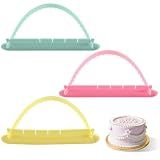 Cake Arch Guide Tool Set, 3 Pack Adjustable Arc Rulers with 3 Straight Rulers, 14 Width Settings, Flexible Plastic Guides for Buttercream Fondant and Royal Icing Layout Marks