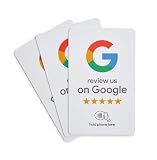 Google Review Tap Card - NFC and QR Code Card for Small Business, Get More Customer Reviews, Must Have for Office, Trade Shows & Vendor Booths, Essential Marketing Accessories and Supplies
