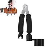 Linkidea 3-in-1 Guitar Tool, String Winder, Pin Puller, String Cutter for Guitar Restringing Repairing (Black)