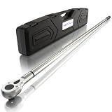 NEBICALS 1'' 200-1200 Ft Lb Torque Wrench Heavy Duty, Dual Direction, High hardness, Long lifetime, Stored In a Solid Case