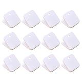 12pcs Square Folder Paper Folder Office Binders Clear Binder Data Sorting Clips Paper File Clips Document Sorting Clips Paper Clamp Plastic Clip Sealing Clip Simple White