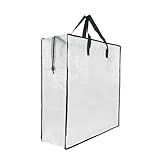 Clear Storage Bags with Zipper and Handles, Blanket Bags For Closet Storage, Moving and Packing Supplies for College, Underbed Storage Organizer for Clothes Pillow Bedding Christmas Wreath