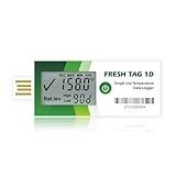 Freshliance USB Temperature Data Logger with Auto PDF CSV Report, 30000 Points Single Use Digital Temperature Recorder, 240Days Cold Frozen Transportation Storage, Fresh Tag 1D, 1Pack
