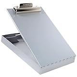 Saunders Recycled Aluminum Redi-Rite Storage Clipboard with Self-Locking Latch – Lightweight, Weather-Resistant Lacquer Finish Stationery Box. Office Products, Silver, Letter