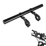 Xuphuyb Bike Handlebar Extender, 11.8 Inch Long Aluminum Alloy Crossbar with Double Mounting Clamp Bracket, Multifunctional Handle Bar Extender for Ebike Bicycle Motorcycle Scooter ATV (Black)