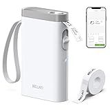 Nelko Label Maker Machine with Tape, P21 Bluetooth Label Printer, Wireless Mini Label Makers with Multiple Templates for School Office Home, White