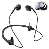 REEYEAR PSVR2 Earbuds Replacement, 3D Audio Crystal Sound Noise Cancellation Gaming Headsets fits for PlayStation VR 2,Black