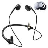 PSVR2 Earbuds Replacement, 3D Audio Crystal Sound Noise Cancellation Gaming Headsets fits for PlayStation VR 2,Black