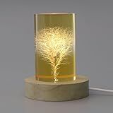 Crezusvo Tree of Life LED Night Light, Acrylic Decorative Plaque, Personalized Anniversary Wedding Gifts for Parents Couple, Christmas Gifts for Family Boyfriend Girlfriend (Cylinder)