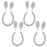 Magnetic Remote Leash Control Holder with Security Cable, Retractable Tidy Anti-lost Rope Organizer Easy Installation Stable Suitable for Projector TV Fan and Air Conditioner Remotes (4Pcs White, L)