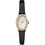 Timex Women's T21912 Cavatina Black Leather Strap Watch