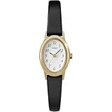Timex Women's T21912 Cavatina Black Leather Strap Watch