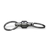 PROMETHEUS LIGHTS: Kappa Quick Release Keychain. Holds up to 10 lbs, Pull to Detatch, Push to Attach, Easy, Secure. Made in USA (Titanium)