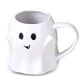 FANFX 13oz Halloween Ghost Mug, Ceramic Halloween White Ghost Pattern Mug, Coffee Mugs halloween Birthday Tabletop Drinks Adult Gift Children Gifts Women Gifts
