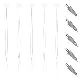 Jofefe 5Pcs Long Needle Threaders for Punch Needles Embroidery Floss Cross Stitch DIY Sewing Craft Works (Bonus with 5pcs Small Needle threaders)