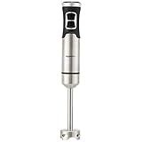 Amazon Basics Multi-Speed Immersion Hand Blender for Kitchen Mixing, Smoothies, Soups, 500 Watt Powerful, Silver