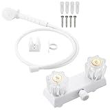 RV Shower Faucet with Hose and Head, RV Outdoor Shower Kits, RV Tub Faucet with Shower Diverter Outdoor Shower Kit Fits for RV/Campers,Travel Trailer,Motorhome (Shower Faucet Kit, White)