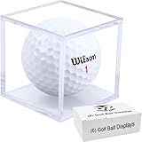 Display Zone Golf Ball Cube Display Case - Showcase & Preserve Your Golf Collection - Stunning Transparent Single Ball Holders - (Box of 6 Cubes)