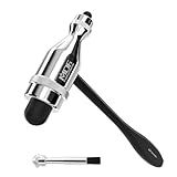 MDF Instruments, Tromner Neurological Reflex Hammer with Built-in Brush for cutaneous and Superficial responses - Light - HDP Handle - Free-Parts-for-Life & Lifetime Warranty - Black (MDF555P-11)