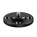 1/4'' Aluminum Alloy Mounting Platform Fixing Base for Video Blogging Gear and Desktop Device Installation Aluminum Camera Tripod Adapter
