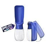 WePet Foldable Portable Dog Water Bottle Puppy Water Dispenser with Drinking Feeder, 12 OZ, High-Temperature Resistant Leak Proof for Pets Outdoor Walking, Hiking, Travel, Food Grade Plastic BPA Free