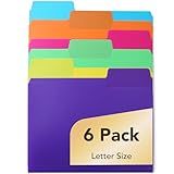 Mr. Pen- File Folders, 1/3 Cut Tab, 6 Pack, Assorted Colors, Letter Size, Colored File Folders, Letter File Folders