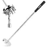 Telescoping Magnetic Sweeper Pickup Tool: Strong Magnet Pick up Nails Screws and Metal Parts Nut Bolts Steel Iron Parts Finder 35LB Pull Capacity Retractable 9" to 34" Telescopic Stick