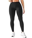 BRXL Booty Lifting Gym Leggings for Women Butt Sculpting Tummy Control High Waist Seamless Spandex Workout Yoga Pants Black M