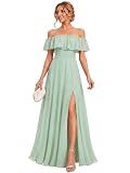Ever-Pretty Women's Off Shoulder Chiffon Formal Bridesmaid Dresses