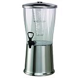 Service Ideas Beverage Dispenser with Infuser, 3 Gallon, Stainless Steel