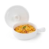 EliteVibe Ceramic Microwave Egg Cooker, Scrambled Egg Maker, White