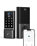 eufy Security Smart Lock C220, Fingerprint Keyless Entry Door Lock, Built-in Wi-Fi, App Remote Control, Front Door Smart Lock Deadbolt, 8Months Battery, Reliable Power, IP53 Waterproof, BHMA Grade 3