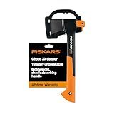Fiskars X7 Hatchet Lightweight Wood Splitter for Small to Medium Size Kindling with Proprietary Blade and Shock-Absorbing FiberComp Handle, Lawn and Garden Tool, 14 inch, 1.5 pounds