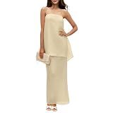 TURVAND Womens Wedding Guest Dresses Flowy Maxi Sundresses Chiffon Matching Skirt Set Summer Beach Vacation Outfits 2026