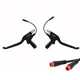 Frdhee Waterproof 2 Wires Left & Right E-Bike Brake Lever, Electronic Brake Lever Handle Bar Grips E-Bike Replacement Parts for Electric Bicycle E-Bike Scooter