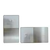 Metal Digital Business Card 215 Chip NFC Stainless Steel Black Matte Card, 504 Bytes Works with All NFC -Enabled Devices, it is Available for Laser Printing (Brushed Silver)